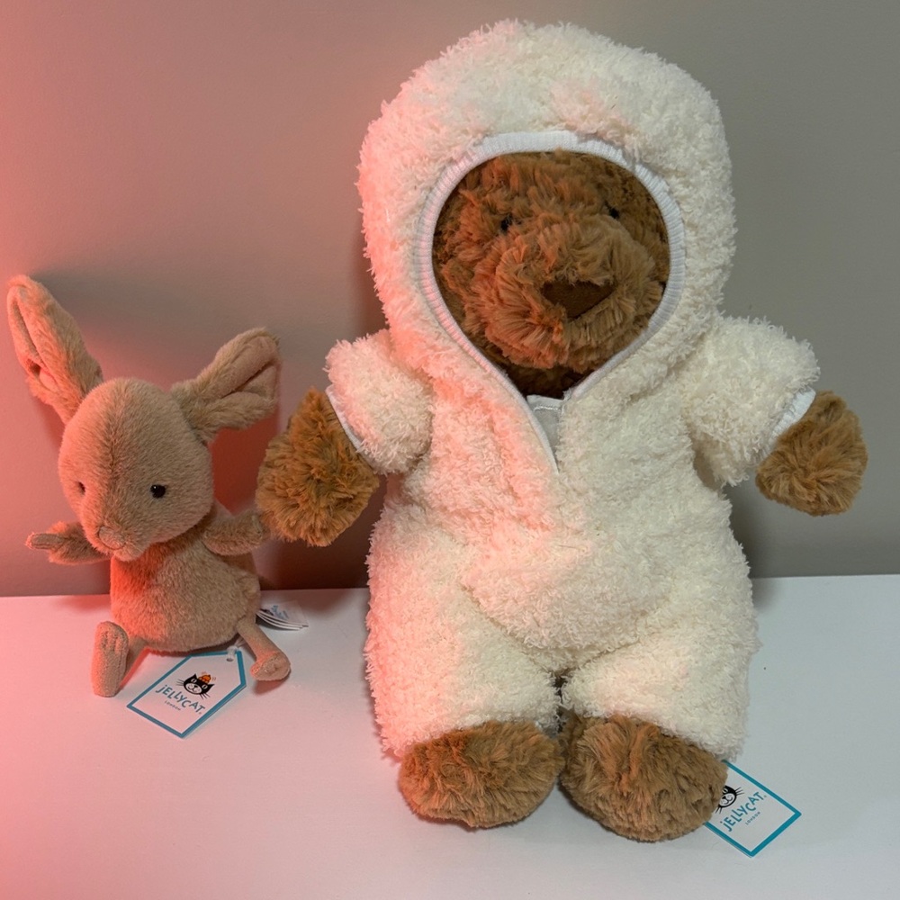 Jellycat AUTHENTIC Bartholomew beat all in one outfit, & Jerboa! BNWT & dustbag.